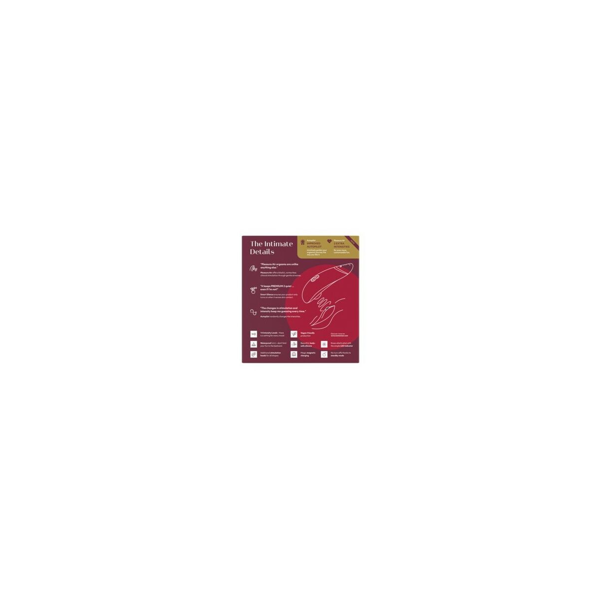 Klitorio siurbimo stimuliatorius Womanizer Premium 2 Bordo